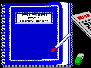 Little Computer People title screen for ZX Spectrum